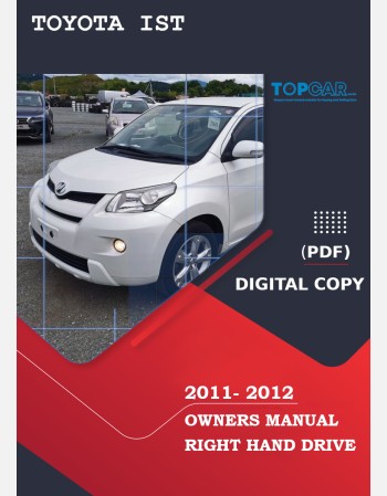 toyota ist 2011-2012 owners manual in english